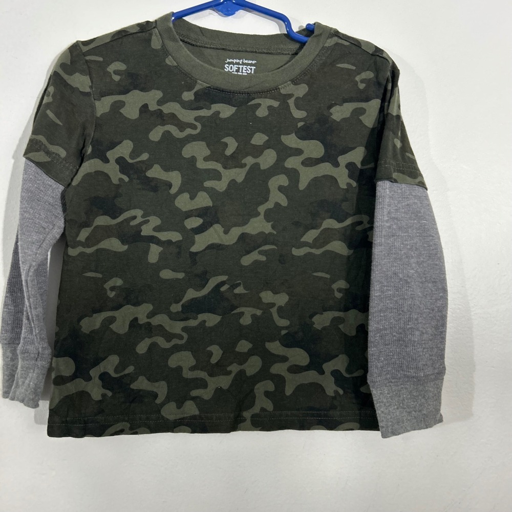 Jumping Beans Camouflage Double Sleeve Softest Tee Kids Size 3T Boys Long Sleeve